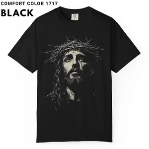 Jesus Shirt Christian Streetwear Religious Gift for Him or Her Faith Apparel Unisex Tee Jesus Christ Church Wear Vintage 90s Graphic Tees 100% Cotton Round Neck Short Sleeves Comfort Color 1717