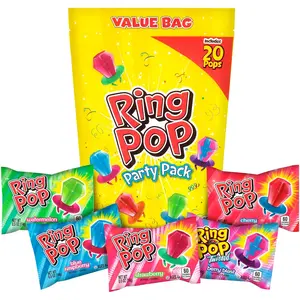 Ring Pop Halloween Bulk Variety Candy - 20 Ct Individually Wrapped Lollipops w/ Assorted Flavors - Fun Candy For Party Favors, Halloween Parties, Trick or Treat Goodie Bags, Bachelorette Parties