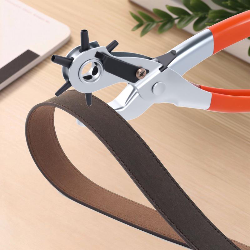 Multifunctional Belt Hole Punching Tool, Professional PU Leather Paper Hole Punching Tools, Portable Handheld Hole Punch for Home & Daily Industrial Use