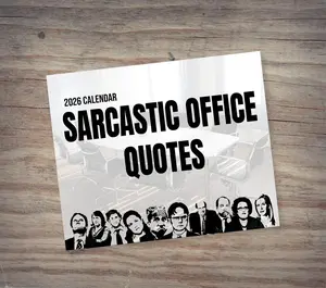 Funny Sarcastic Off.ce Quotes Wall Calendar (2026) - Off.ce Calendar, Funny Motivational Quotes Calendar