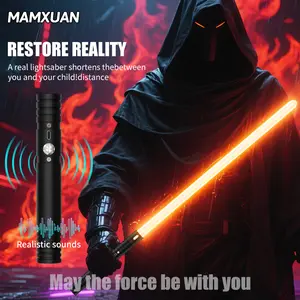 MAMXUAN,Lightsaber, Rechargeable Toy Lightsaber, 15-RGB Color Changing LED Lightsaber, Novelty Lighting for Party