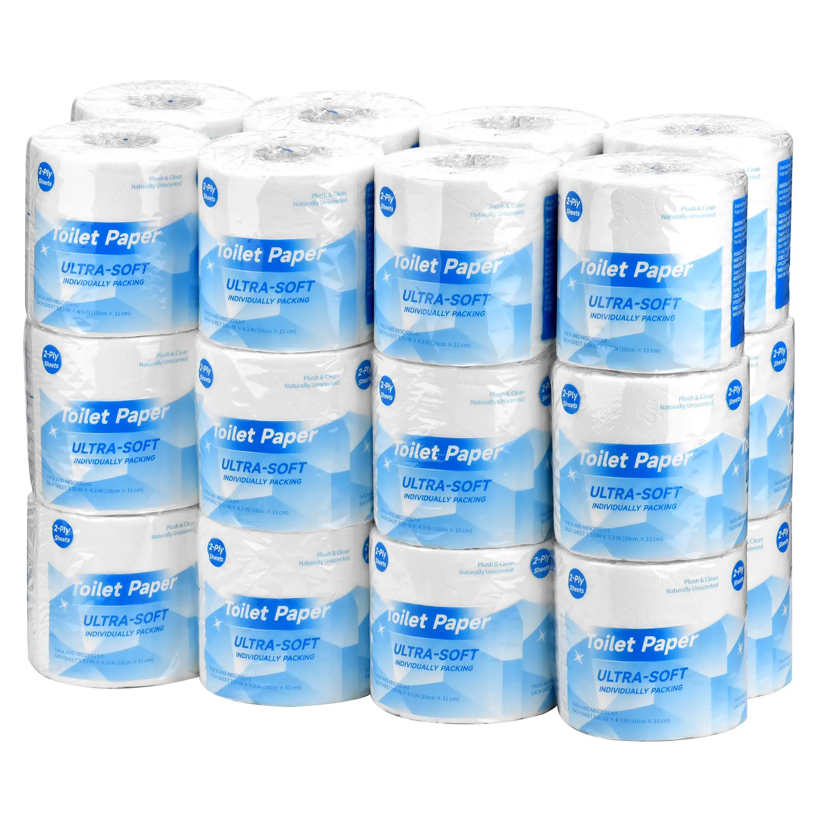 SENROB Sustainable Bamboo Fiber Toilet Paper, 24 Rolls of 2-Ply 350 Sheets Unscented Dye-Free Tissue, Eco-Friendly Strength for Daily & Extended Household Use