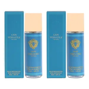 EBC Bundle of 2 Travel Size Lion Versatile for Man Eau de Parfum 40ml 1.36fl.oz. Perfume for Men