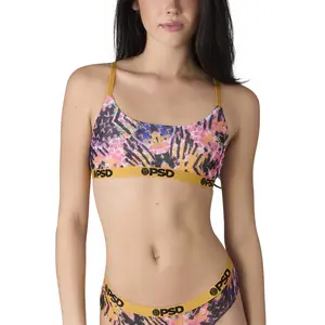 PSD Womens Vibin Snake Scoop Bralette - Breathable Mesh Fabric Bralette with Adjustable Straps, Soft Comfortable and Cute Womenswear Comfy