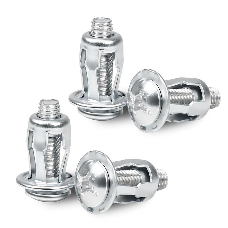 90-Piece Industrial-Grade Carbon Steel Petal-Shaped Expanded Metal Rivet Nut Set - Fasteners with Locking Bolts, M4-M6 Sizes (Incl. M5), Heavy-Duty Strength for Drywall, Wood Hardware Projects