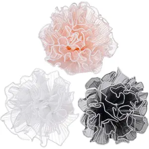 3 count 4.37 Yard Flower Wrapping Mesh Paper Mesh Wrapping Paper   Edge Bouquet Packaging Paper Wrinkled Translucent for Mother's Day Valentine's Day Florist Supplies Wedding