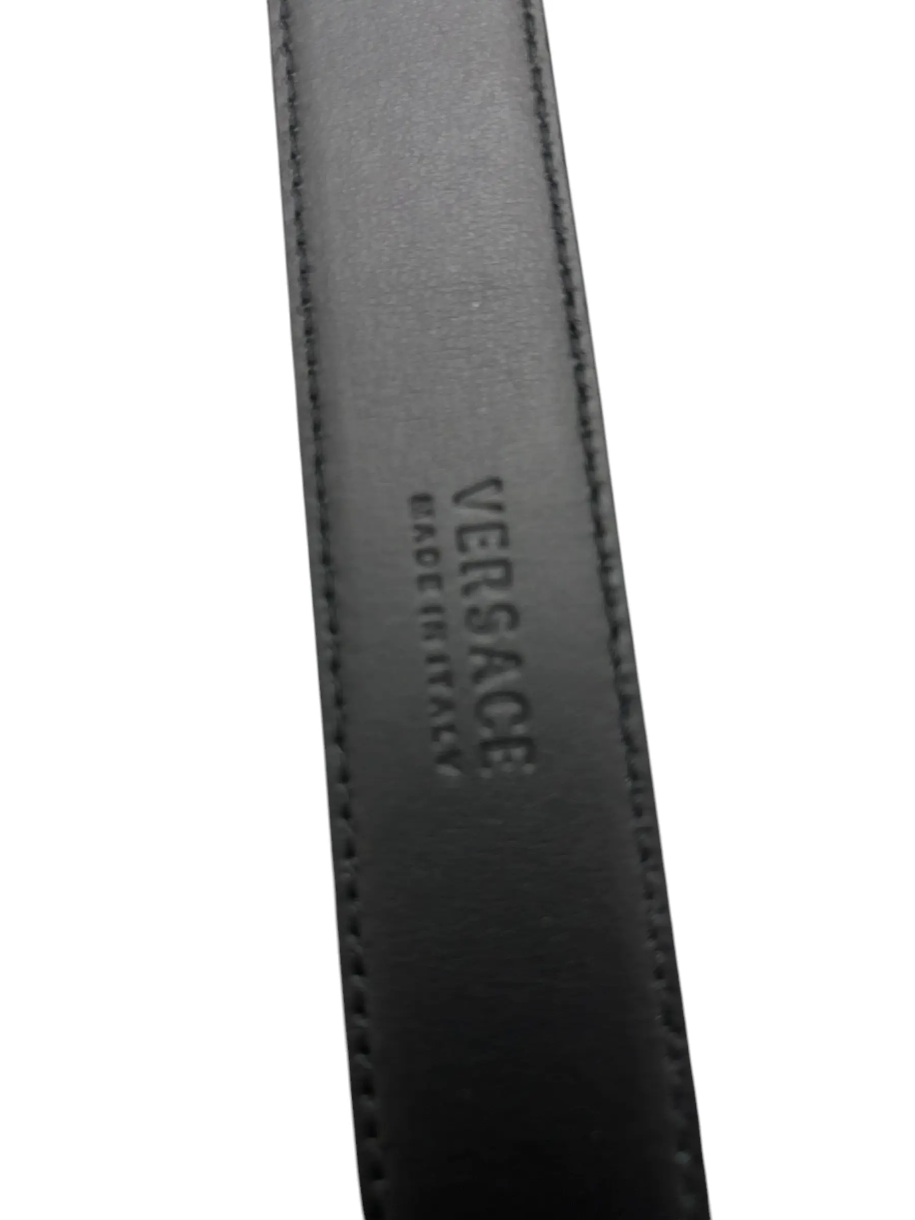 Authentic Versace Clip Belt / Strap for bag Vintage Versace Belt, Black Leather Medusa Bolts, GIANNI  main image 2