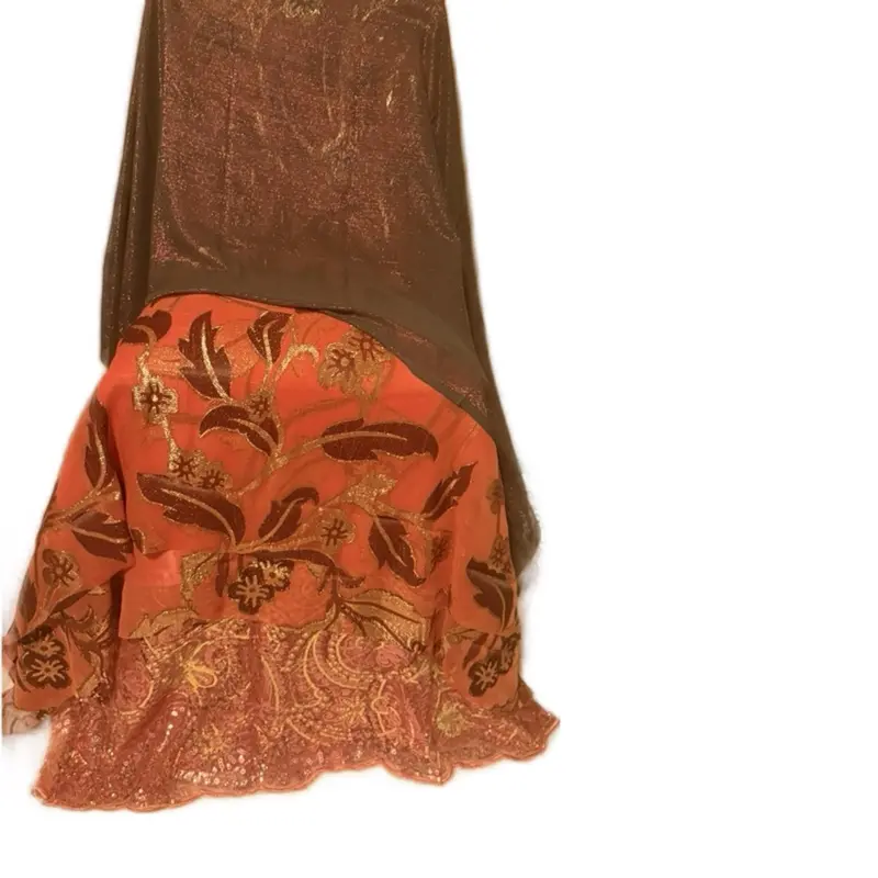 Daransawi Dirac Beautiful Amazing Gorgeous Colors Hi Materials Scarf with Floral Pattern and Gold Accents