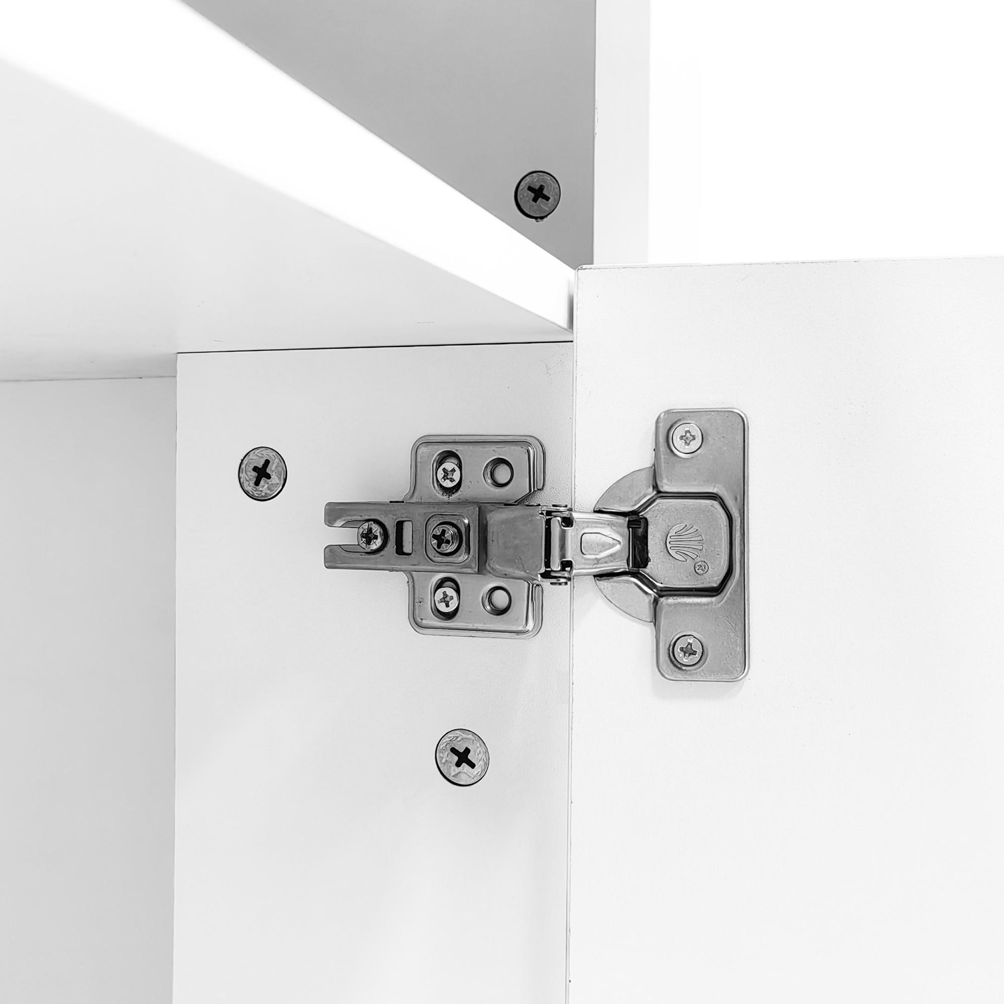 TV wardrobe TV low Board with LED lighting and smart app control, 160*35*60cm TV table living room cabinets high gloss hanging