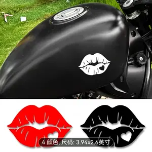 1PC Minimalist Creative Lip Print Sweet Cool Totem Decor Sticker, Car Decorative Sticker, Suitable for New Energy Car Rear Windows, Electric Vehicle Trunks, Game Consoles, Luggage Decor, Niche Lip Print Sweet Cool Personalized Body Sticker