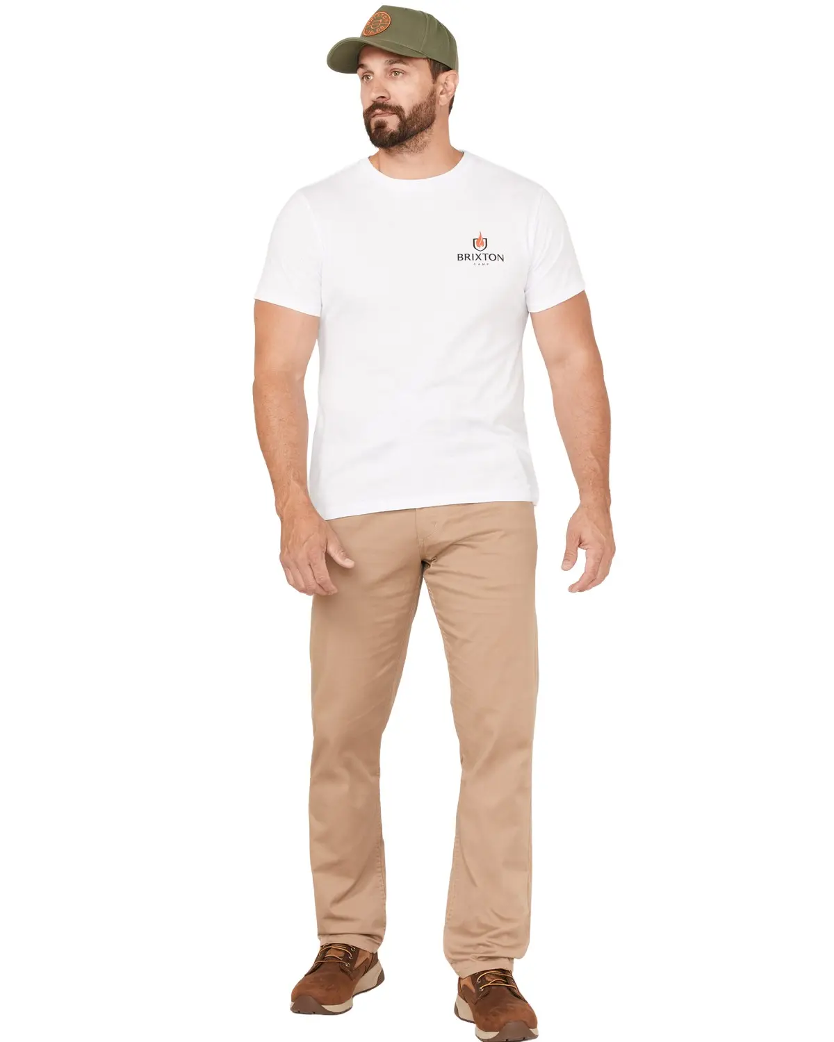 Brixton Men's Men'S Khaki Choice Chino Stretch Straight Pant - 04196-Khcrd