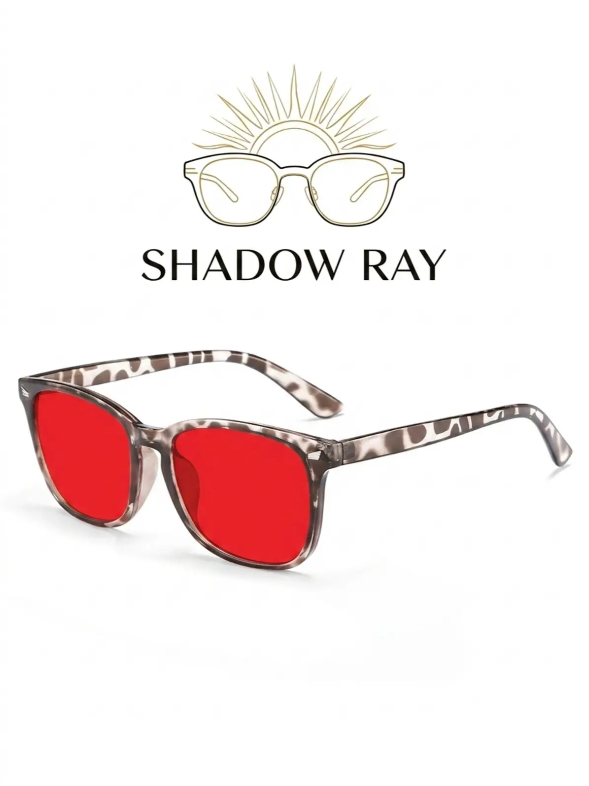 Bold Red Lens Sunglasses | Retro Square Frame Statement Fashion Glasses over es tech sung less uv 400 inteligente cheap cool pc men women- classic sun glass yellow tint futuristic double trendy photo wind proof eclipse dad rave hailey bieber