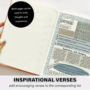 66-page Bible Devotional Guide, Daily DevotionalJournalStrengthens Faith, Ideal for Personal Group StudyandPrayer, Notebook,Christian Gift (A5, PU Leather Cover)