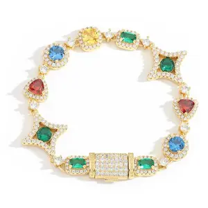 Loveden North Star Hip-Hop Colored Bracelets For Women Men'Jewelry Accessories Shining ZC Bracelets All-Matching Daily Party Gift