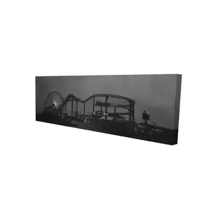 212 MAIN 16x48 in. Artistic Amusement Park White Wall Landscape Poster - High-Def Print, Home Decor, Room Accent (Model 2080-1648-LA172)