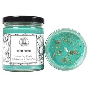 Rich Bitch Soy Candle for Wealth, Luxury & Prosperity