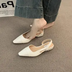 Fashion French Style Pointed Toe Mary Jane Sandals for Women 2025 Summer Lightweight Cross-border Gentle Casual Shoes Girl Footwear Elegant Classy