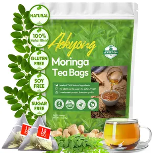 Moringa Tea, Teabags - Pure & Natural Moringa Leaves, Cultivated From India - Herbal Tea for Supporting Digestion & Immune System - Non-GMO - Caffeine-free