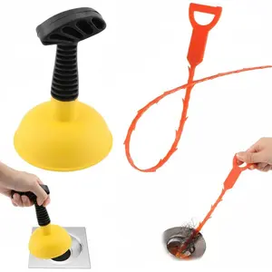 Sink Plunger, Mini Plunger with Short Handle & Drain Clog Remover, Easy to Use  Unclogging Tool for Kitchen Sink, Shower Tub, Bathroom Drains, Bath