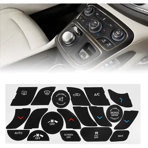 Car Button Stickers Interior Decals Compatible with Chrysler 200 300 2014-2017 A/C Climate Air Condition Dash Button Repair Kit Control Button Repair Decals Sticker Car Accessories