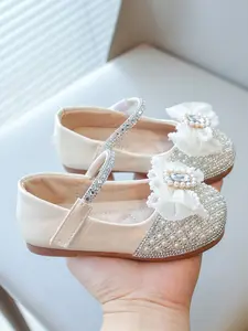 Fashionable Flower Decorated Flat Shoes, Soft Sole Flats, Comfortable Princess Shoes for Daily Wear, Ideal Gift for Girls, Round Toe Flats