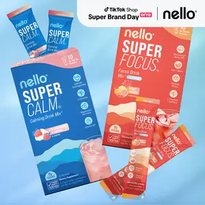 Nello Super Bundle: 1 Supercalm Travel Packets (10ct) + 1 Superfocus Caffeinated Travel Packets (10ct):  Exclusive Bundle for Clarity, Productivity & Relaxation.
