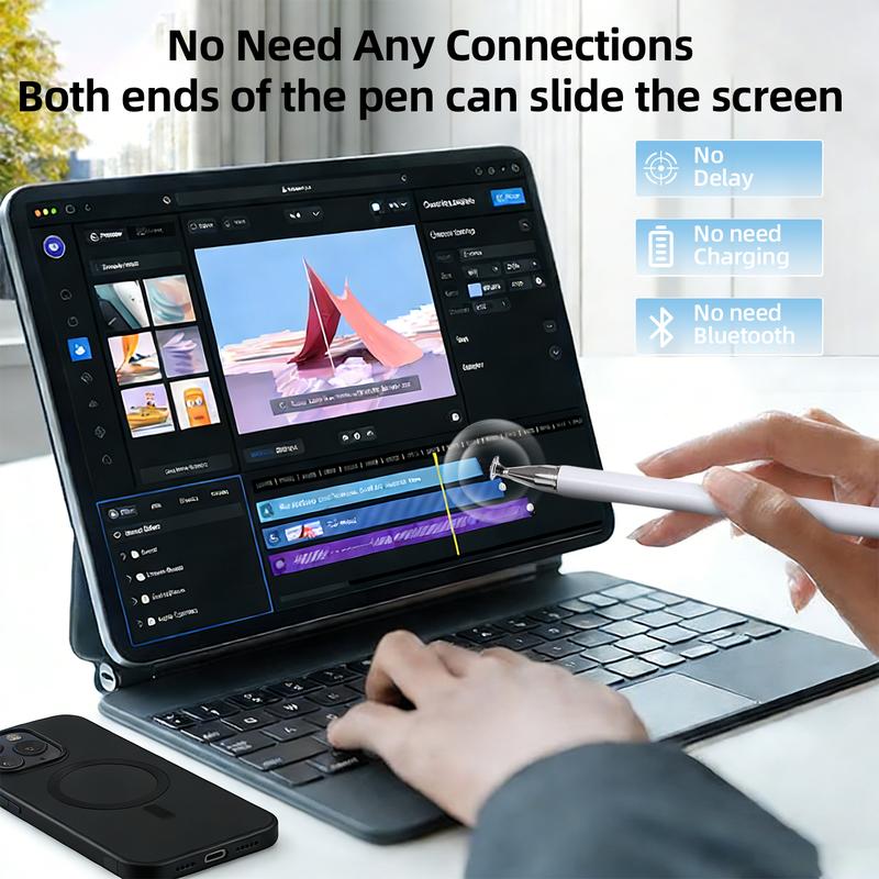 3-in-1 neutral pen flat pen,High Precision Universal Stylus Pen for iTablets, Phones, practical, suitable for all ages, 3-in-1 Stylus Pen for Touch Screen, can be used as a School Season gifts,birthday gifts Stylus for school sets TikTokShopJumpstartSale