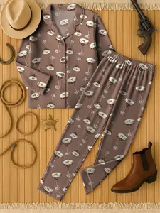 Espresso Martini Wedding Drink Coffee Pajama Set, Satin Printed Pajama Set, Silky Unisex Sleepwear with Fun Prints, Short & Long Option