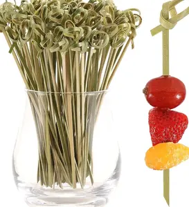 200 PCS Cocktail Picks, 4.7 Inch Toothpicks for Appetizers, Natural Bamboo Knot Skewers, Mini Food Sticks, Fancy Tooth Picks for Drinks,Fruit,Charcuterie,Cocktail Garnish Accessories, Party Supplies