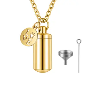 OIDEA Pet Memorial Photo Locket Necklace, Stainless Steel Paw Print Love Locket Pendant for Men Women, Dog Cat Keepsake Jewelry