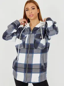 Plaid Me Navy & White flannel Jacket