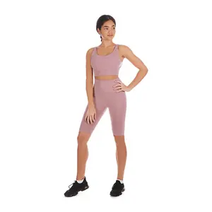 Memoi Seamless Ribbed Compression Shorts