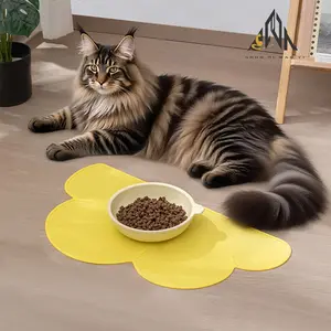 Silicone Pet Meal Mat Set, Easy Clean Cat Food Bowl & Dog Food Plate, Durable Canned Food Dish for Pets, Non-Slip Design