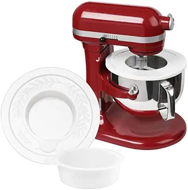 KitchenAid Mixer Bowl Lid Covers for 5.5-6 Quart Bowls Stand Mixer Bowl Covers to Prevent Spilling Fits Bowl-Lift Models KV25G & KP26M1X 2 Pack