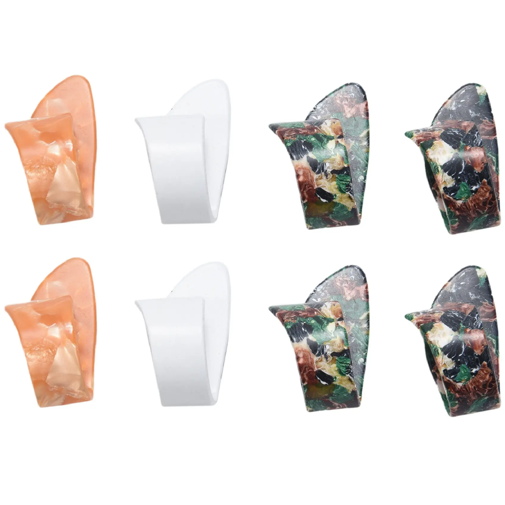 8-Piece Celluloid Thumb Picks, Guitar Practice Tool, Easy-to-Use Guitar Accessories with Ring Design, 1.5mm Thickness, 32x15mm Size for Acoustic & Electric Guitars