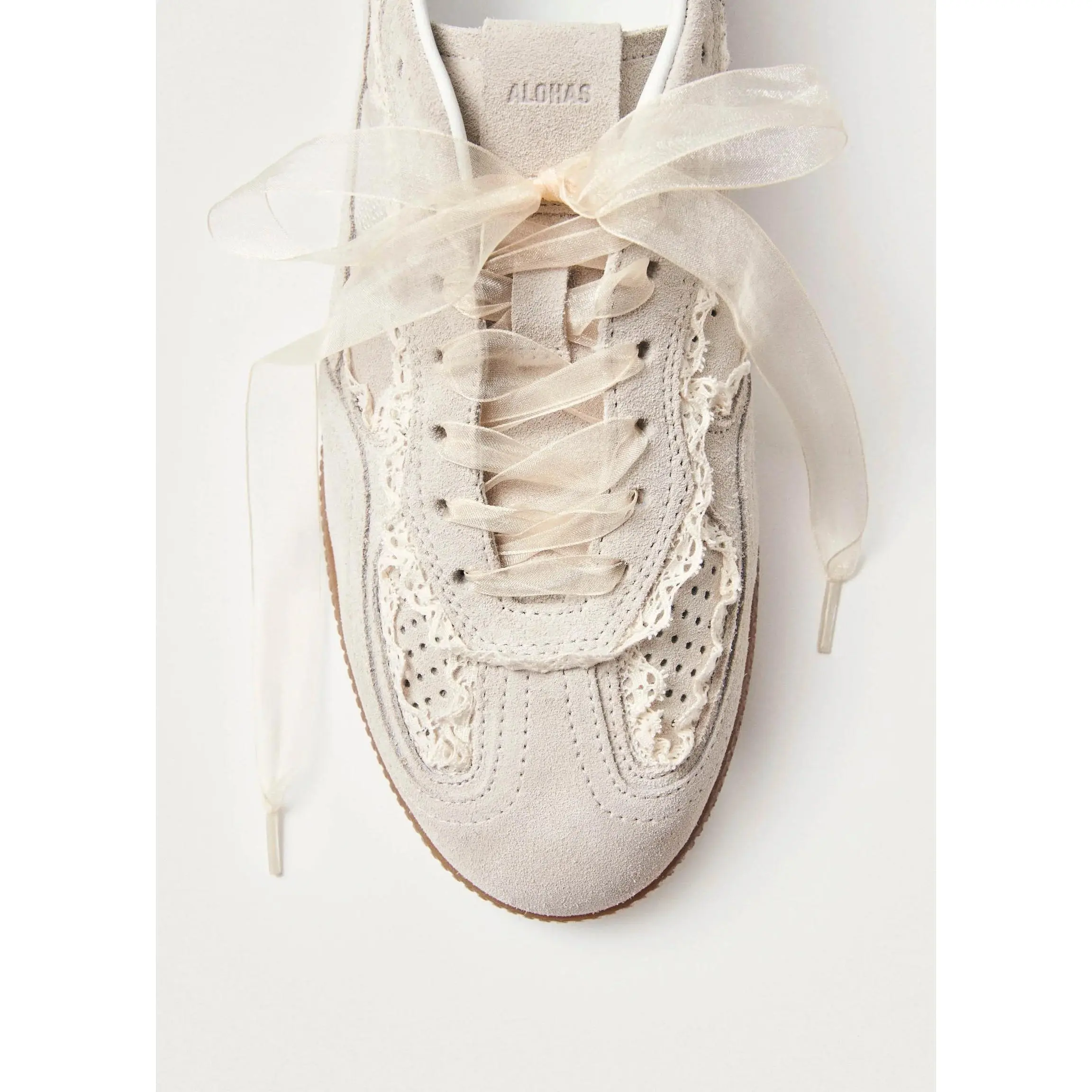 TB. 490 CROCHET CREAM LEATHER SNEAKERS