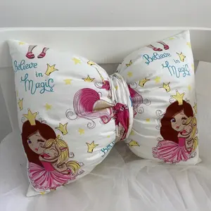 Butterflies bow pillow, Bow Shape Pillow, Coquette Pillow, Cottage Core Pillow, Mother's Day gift, Lumbar Accent Pillow, Bedroom Bedding