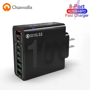 8-Port Desktop Charging Hub, Multi Port Charger Power Adapter Compatible with MacBook Pro/Air/iPhone 16/15/Galaxy S22/S23/24/Tablets