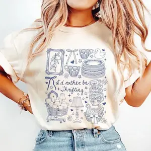 I'd rather be thrifting T-ShirtSweatshirt, Minimalist Thrifter, Antique Shopping, Retro Thrift Lover, Cottagecore, Grandmacore Kitchen