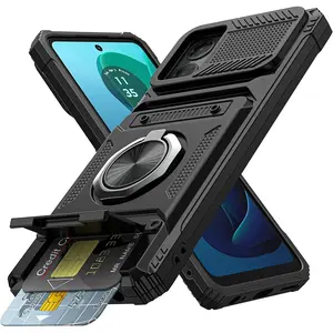 Shockproof Durable Phone Case with Card Slot, Phone Protective Cover, Phone Accessory Compatible with Motorola Moto G 5G 2025, Moto G Play 2025, Moto G Power 2025