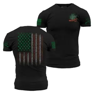 Irish American Shamrock Flag Shirt Celtic St Patricks Day Graphic Tee Patriotic T-Shirt Menswear & Underwear Men's Tops T-Shirts