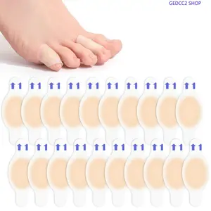 20-Pack Gel Heel Cushions, Hydrocolloid Blister Prevention Bandages for Feet, Water-Resistant Heel Pads for Pain Relief, Friction Protection & Shoe Comfort
