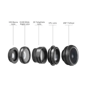 2026Turn Phone into Pro DSLR!5-in-1 Phone Lens Kit| HD Macro, Fisheye & Telephoto| Instant Clip-on for iPhone/Android