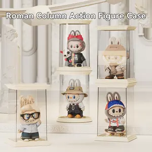 Independent Plush Hanging Storage Display Jar, Display Container, Includes Support Stand, Doll Holder Rack, Labubu Blind Box Organizer, Roman Column Shape