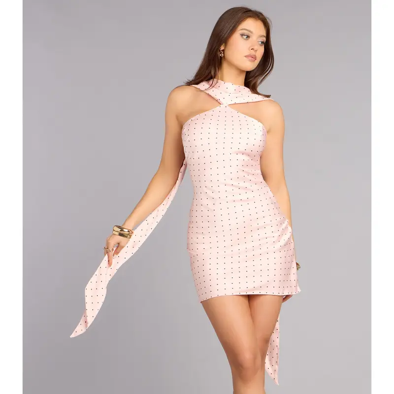 corset peplum satin mini dress weworewhat brand weworewhat - TikTok Shop