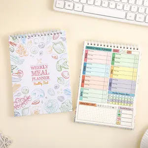HealthyFood Weekly Meal Planner & Grocery List Journal 54 Sheets 52 Week Tear-Off Pages Customizable Blank Spaces Meal Tracker Food Diary Shopping Checklist for Effortless Organization