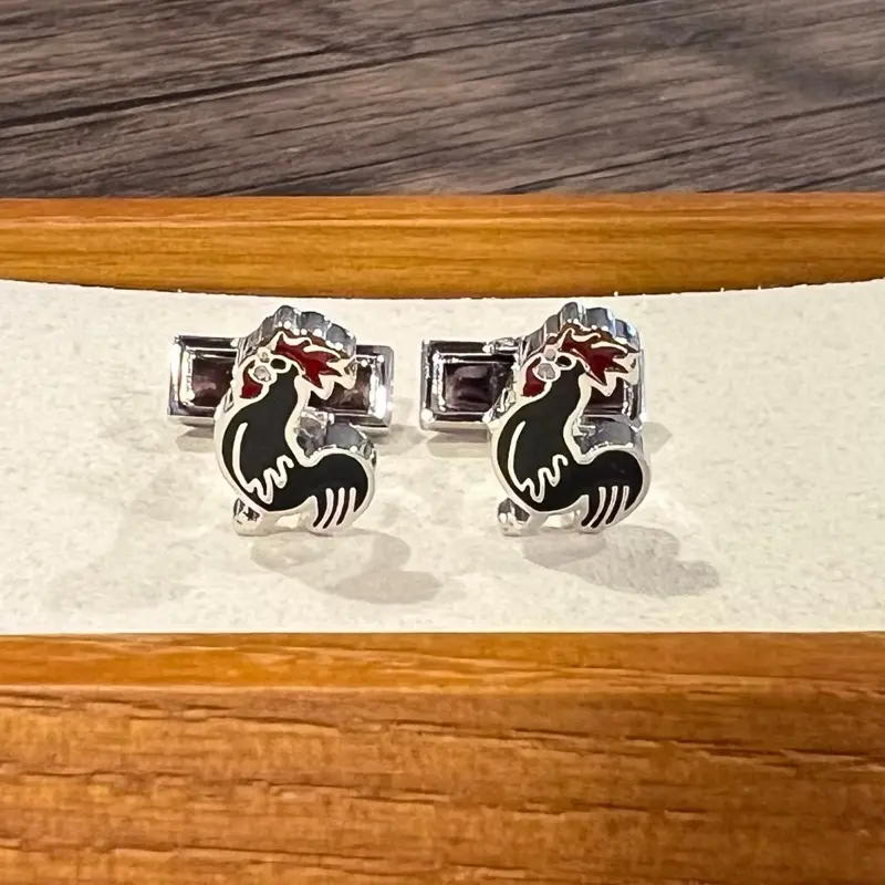MENDEPOT Fancy Rooster Cufflinks Men Gift For Father Husband