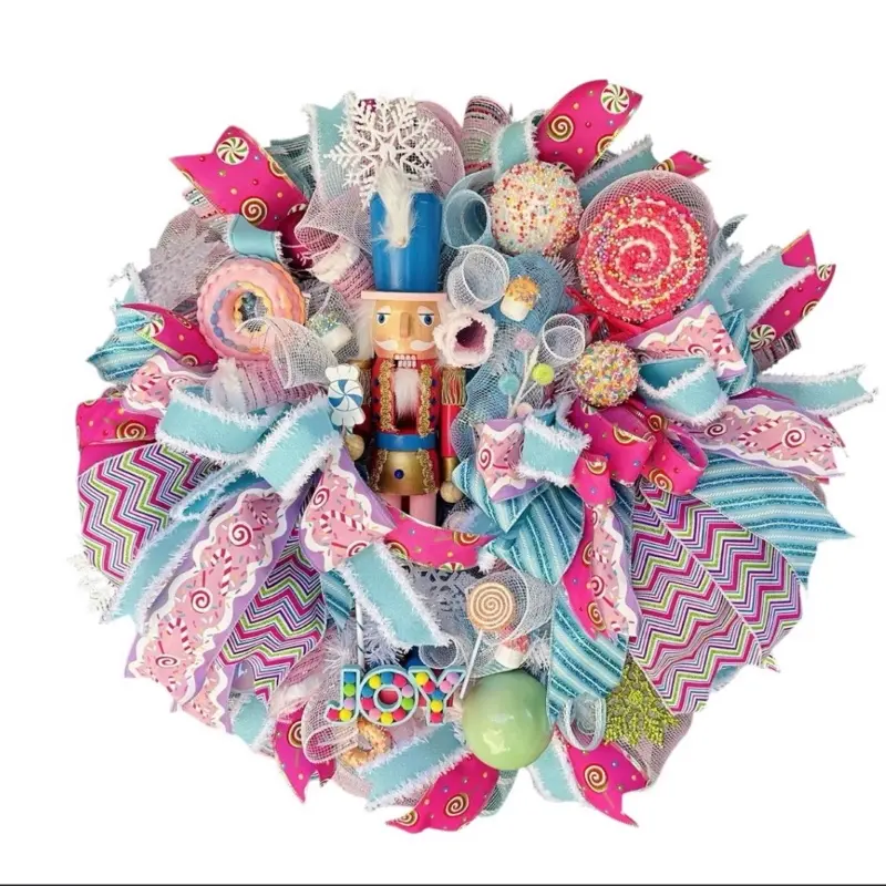 Candyland Wreath, nutcracker wreath, candyland decor Decor, nutcracker decor