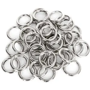 40 Pcs Set Metal Spring O-ring, Circular Mountain Keychain, Pet Collar Buckle, Suitable for DIY Accessories of Keychain Bags