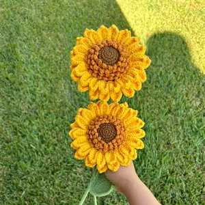 Crochet Sunflower - Handmade Flower for Home Decor handmade flower Decorative